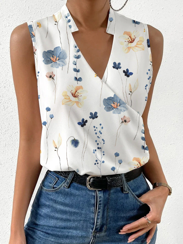 Printed V-Neck Shirt
