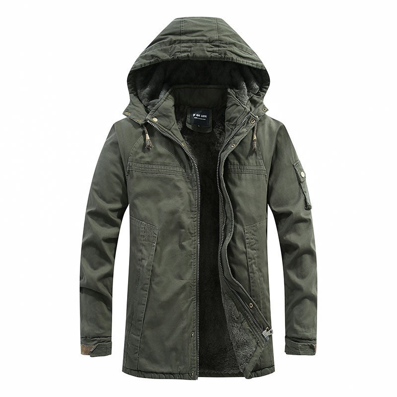 Fleece-lined Loose Zip Ttrench Coat