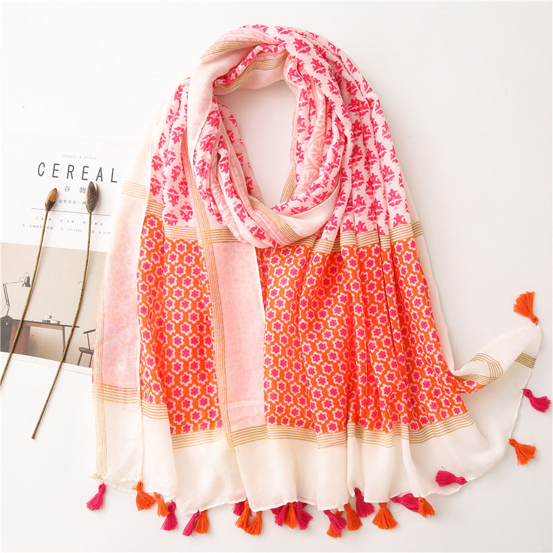 Vintažinis šilkinis skiautinis šalikas