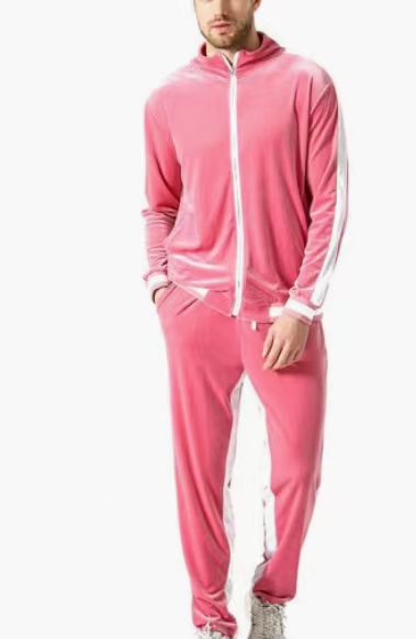 Contrast Gold Velvet Menswear Suit