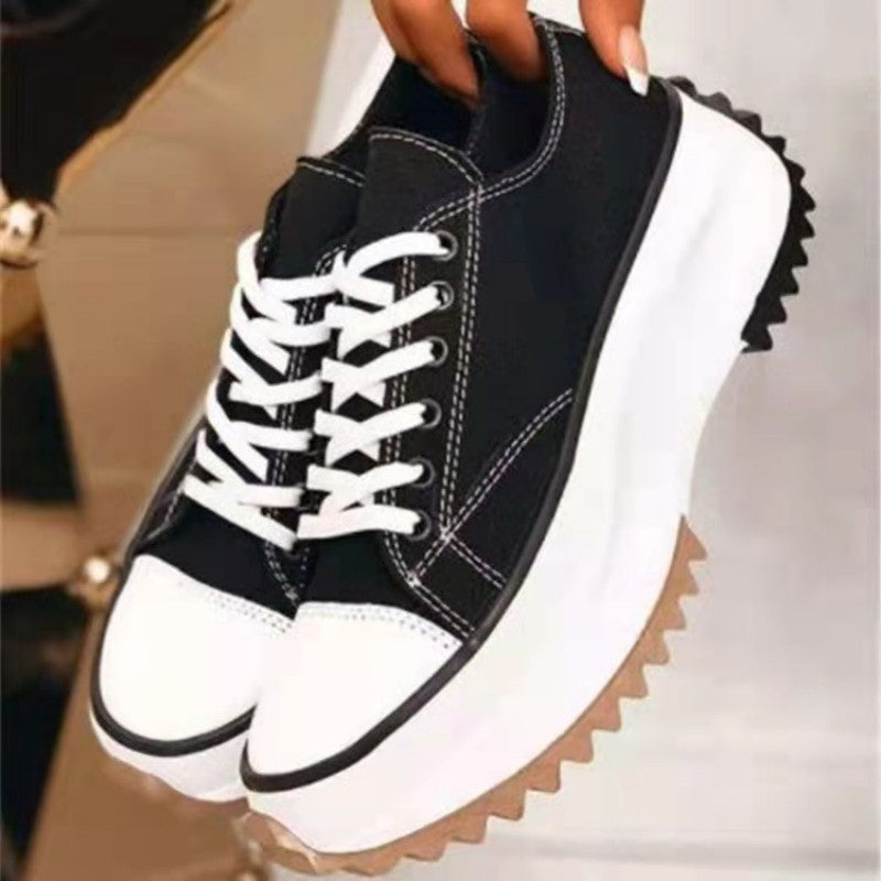 Platform canvas shoes