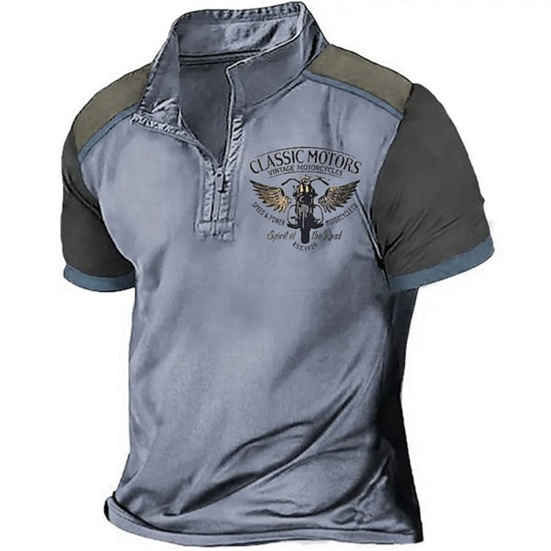 Vintage Short-Sleeved Men's Polo Shirt