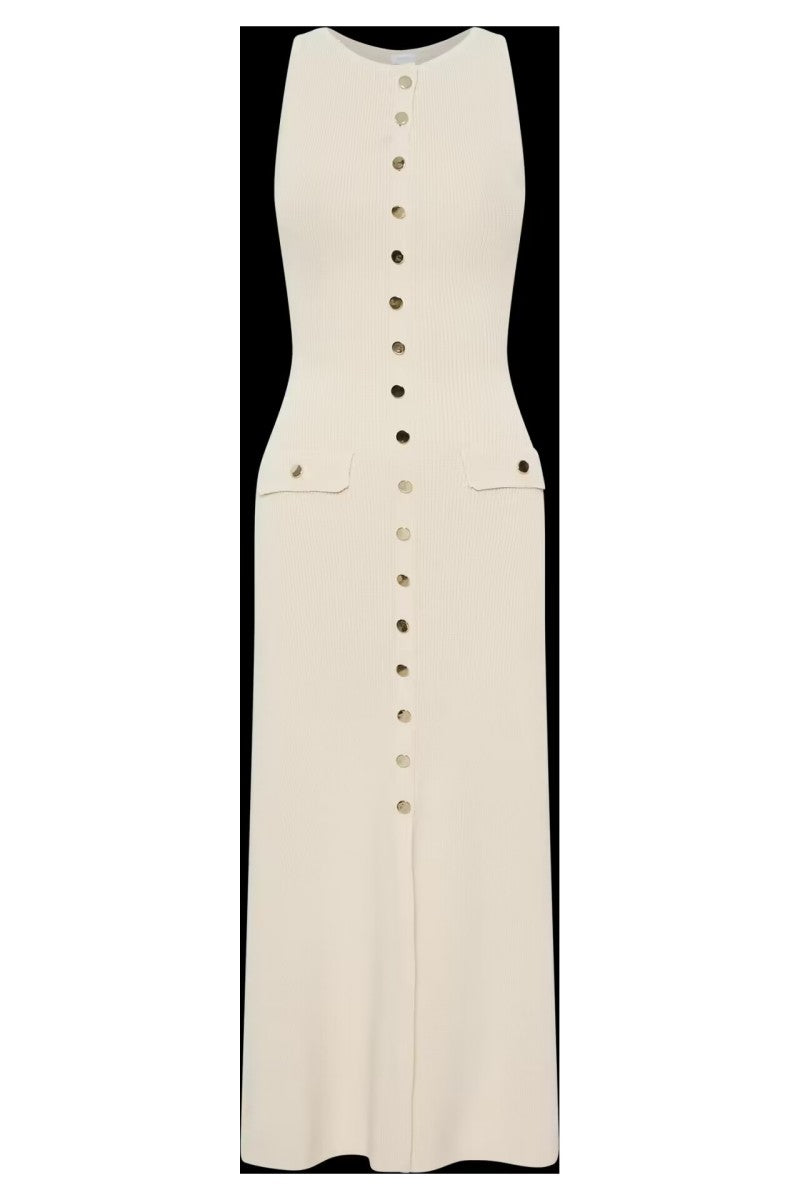 Sleeveless Crewneck Knit Dress