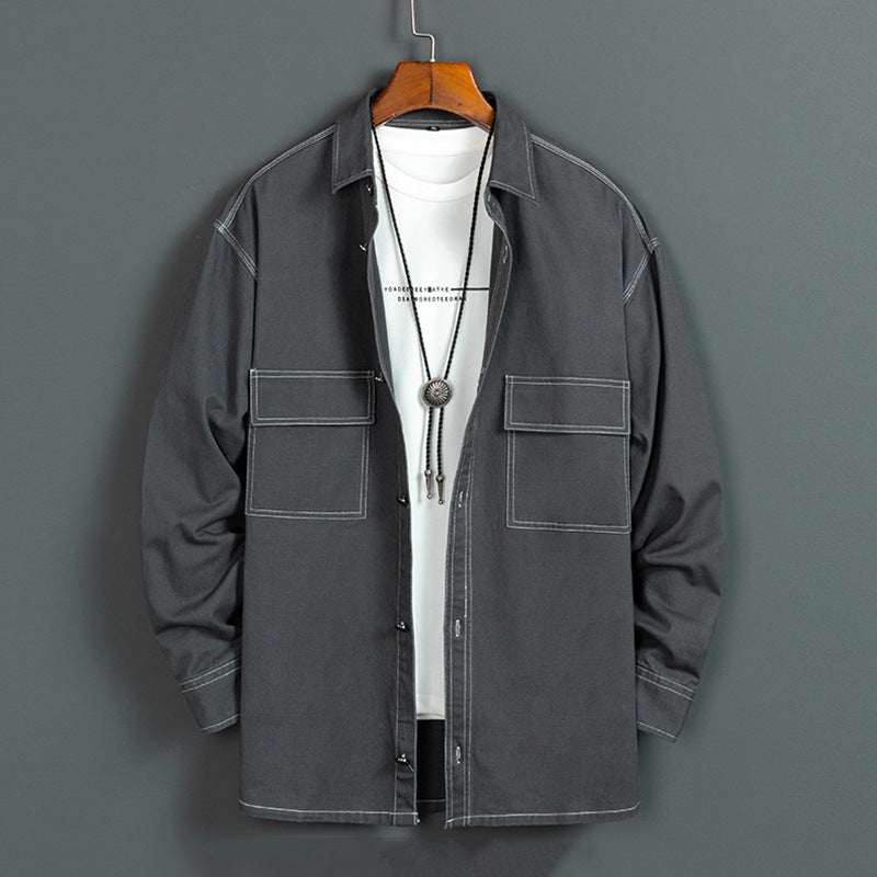 Men's New Fashion Cotton Long-Seleeved Shirt