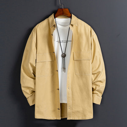 Men's New Fashion Cotton Long-Seleeved Shirt