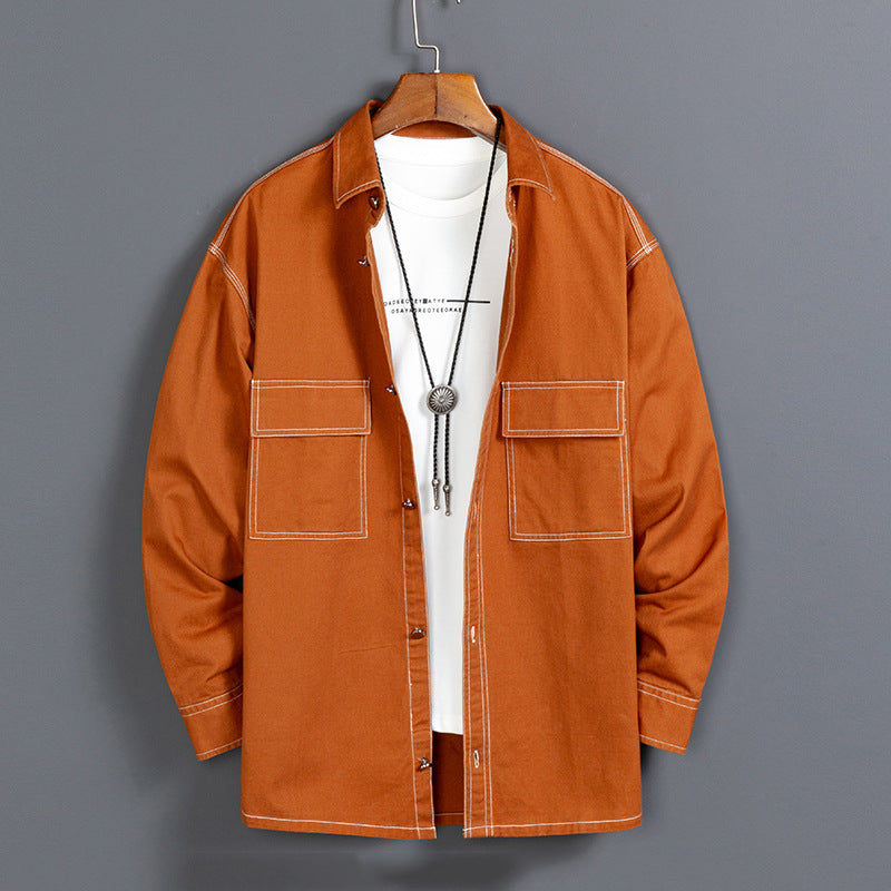 Men's New Fashion Cotton Long-Seleeved Shirt