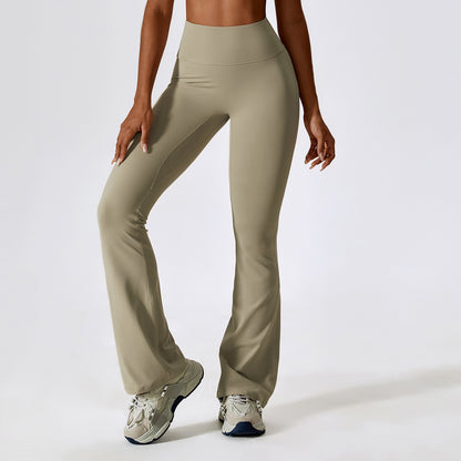 European And American Wide Leg Tight Yoga Flared Pants