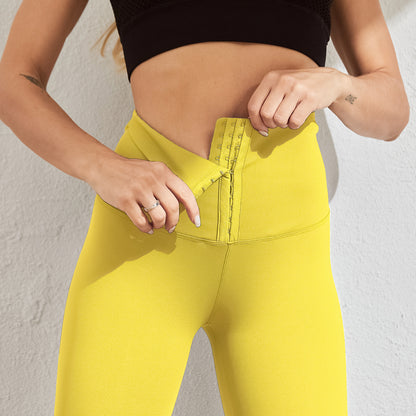 Waist Double Breasted High Waisted Elastic Pants