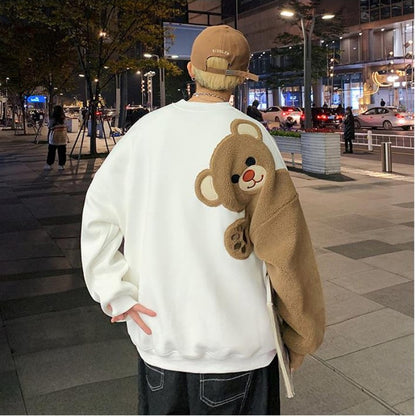 Loose Fleece-lined Sweater