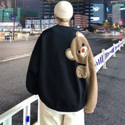 Loose Fleece-lined Sweater