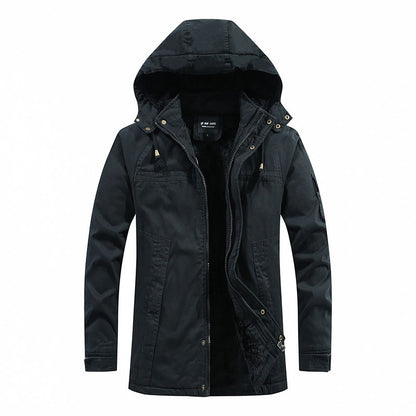 Fleece-lined Loose Zip Ttrench Coat