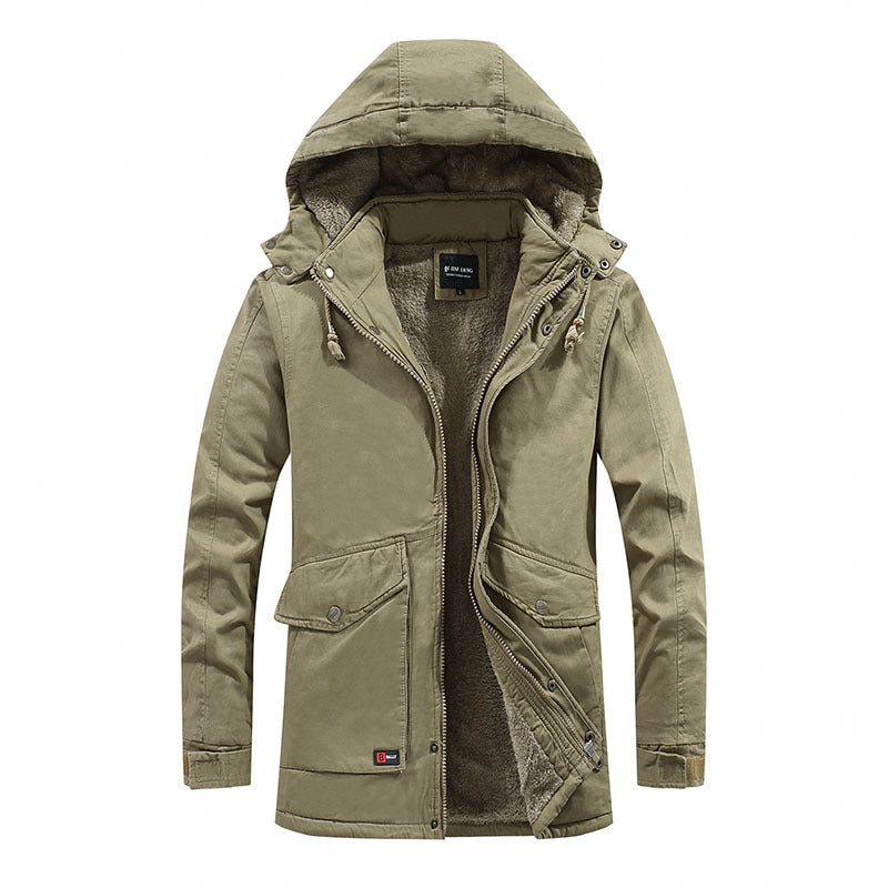 Fleece-lined Loose Zip Ttrench Coat