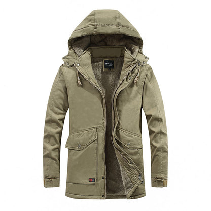 Fleece-lined Loose Zip Ttrench Coat