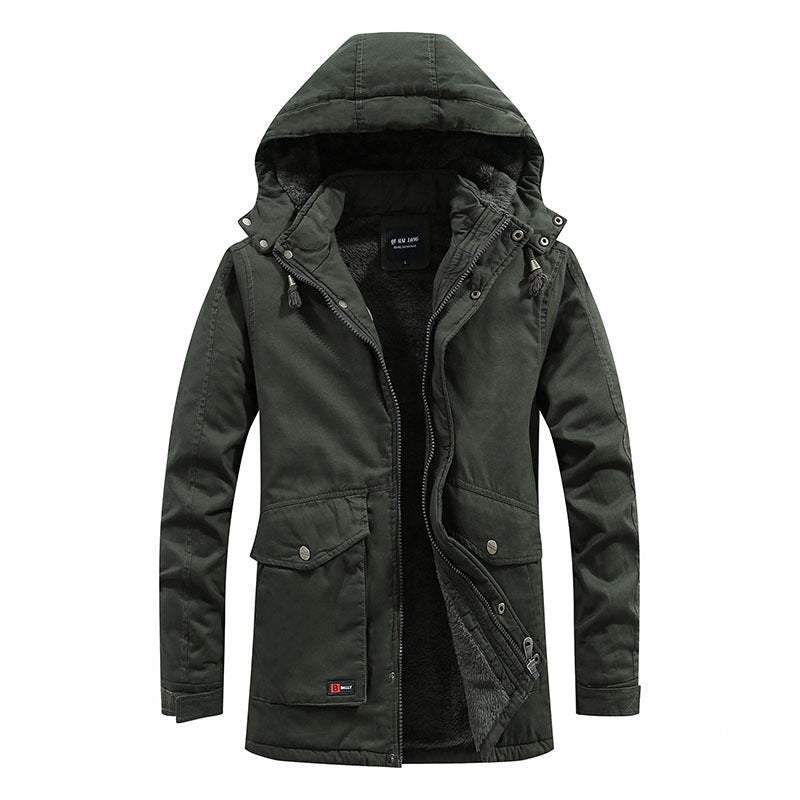 Fleece-lined Loose Zip Ttrench Coat
