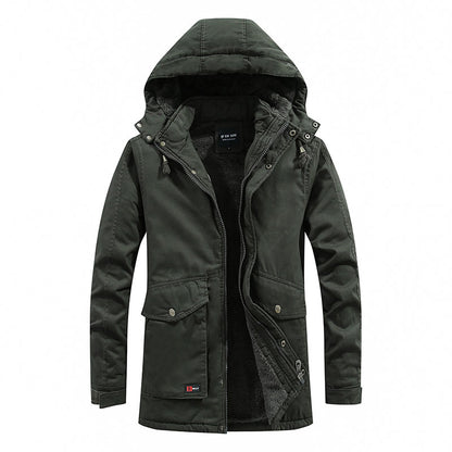 Fleece-lined Loose Zip Ttrench Coat