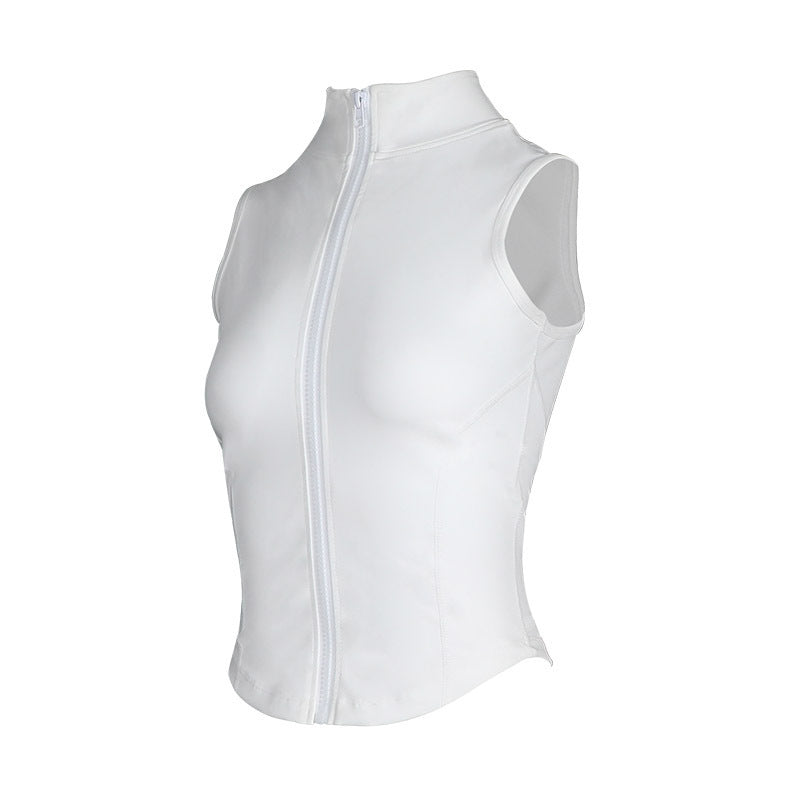 Sleeveless Zipper Sport Vest