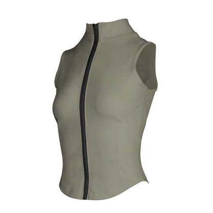 Sleeveless Zipper Sport Vest