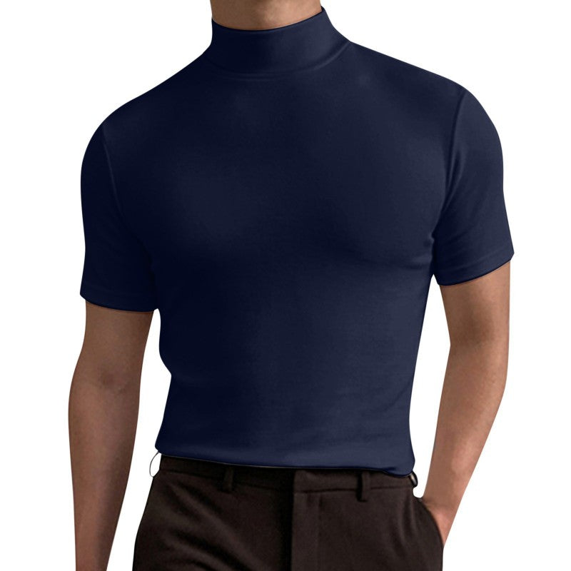 Men's Semi-high Collar Base Shirt