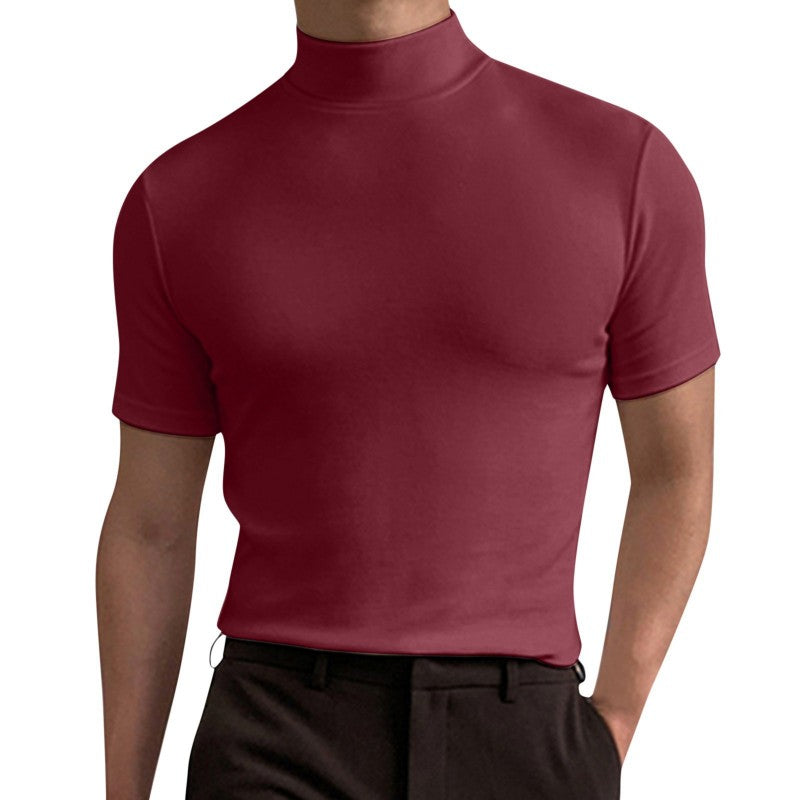 Men's Semi-high Collar Base Shirt