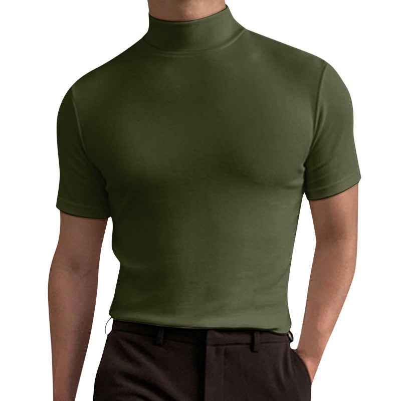 Men's Semi-high Collar Base Shirt