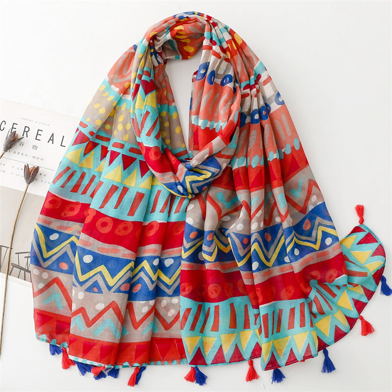 Vintažinis šilkinis skiautinis šalikas