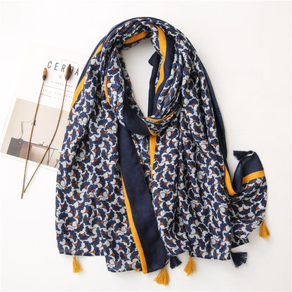 Vintažinis šilkinis skiautinis šalikas