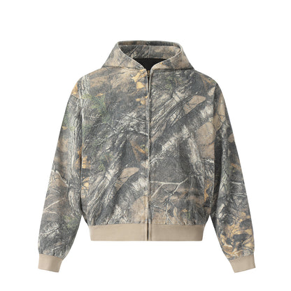 Camouflage Hooded Jacket Coat