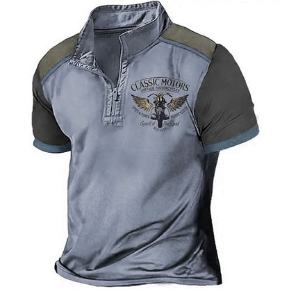 Vintage Short-Sleeved Men's Polo Shirt