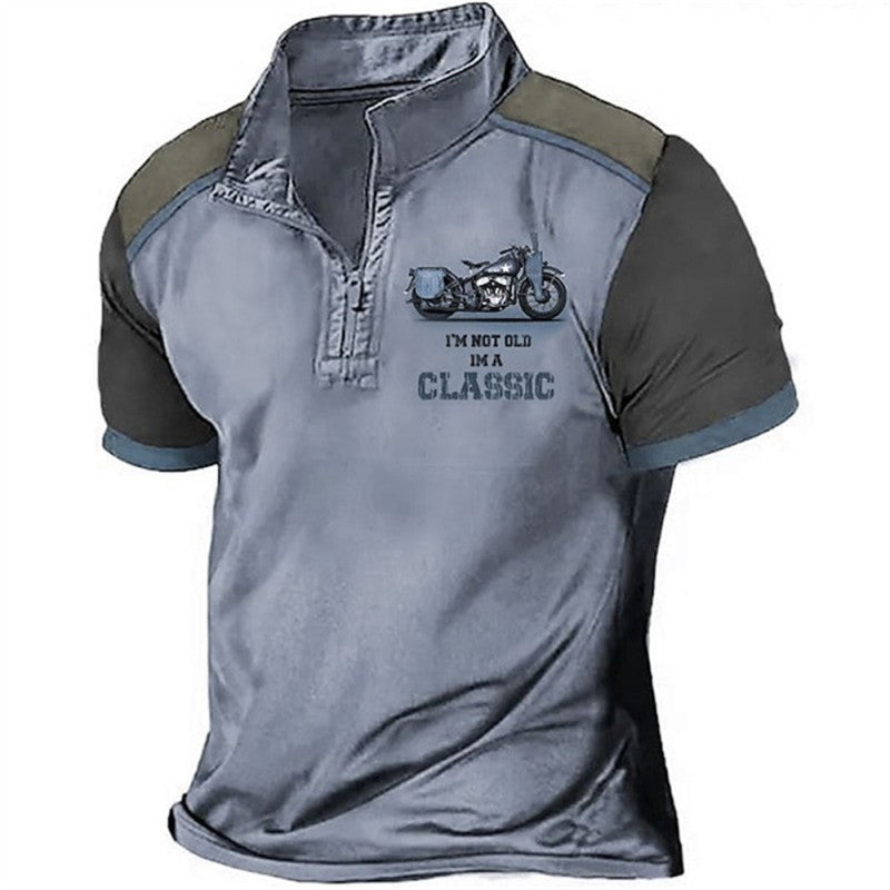 Vintage Short-Sleeved Men's Polo Shirt