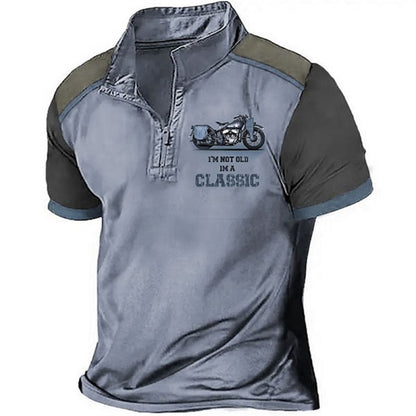 Vintage Short-Sleeved Men's Polo Shirt