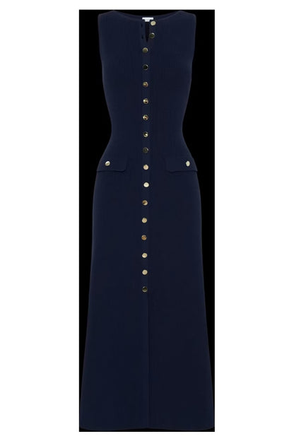 Sleeveless Crewneck Knit Dress