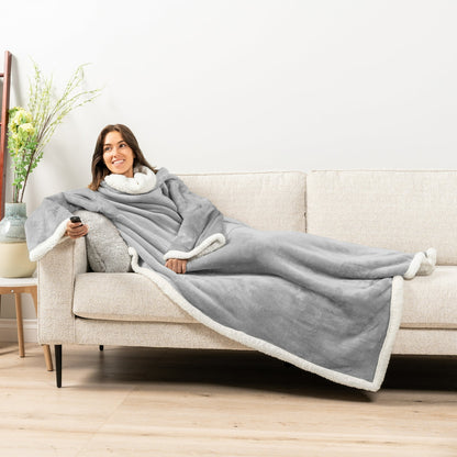 Debesėlis – švelnus TV pledukas su kailiuku