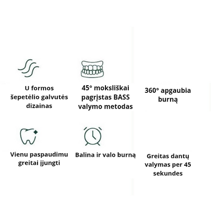 U formos elektrinis dantų šepetėlis